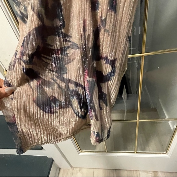 Le Chateau Purple and Cream Midi Dress extra small - Picture 4 of 13